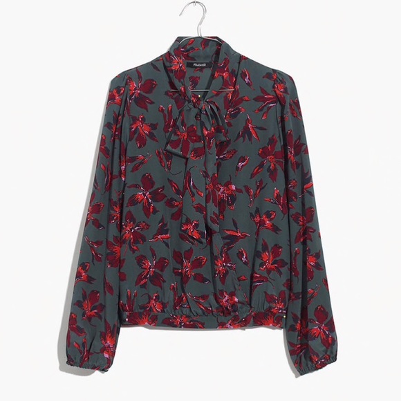 Madewell Tops - 🆕 Madewell Silk-Tie Wrap Top in Winter Orchid